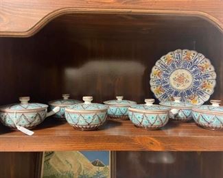 S.A. hand painted pottery