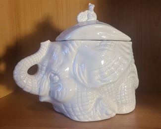 Elephant cookie jar