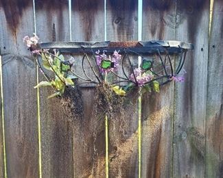 Wrought-iron hanging basket