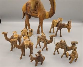 Wooden camels & donkeys