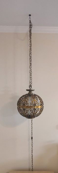 Brass  Globe Pendant Pierced Chandelier 
*we have two