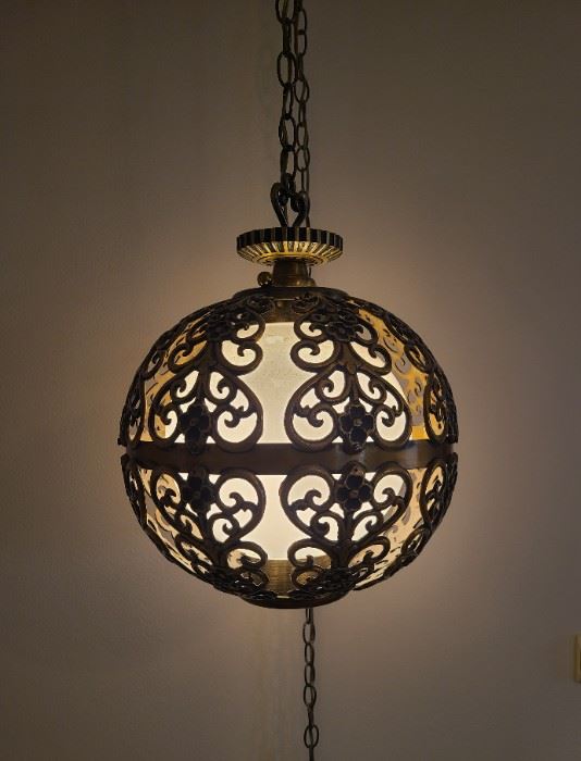 Brass Globe Pendant Pierced Chandelier 
*we have two