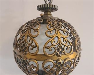 Brass Globe Pendant Pierced  Chandelier 
*we have two