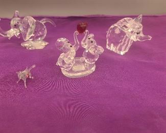 Crystal elephants