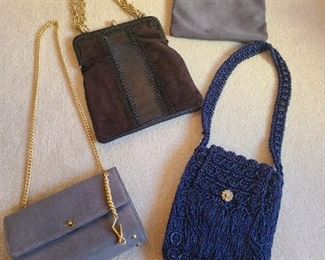 Evening bags
*bottom left grey w/gold chain - SOLD