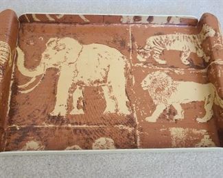 Vintage hard thick hard plastic elephant tray