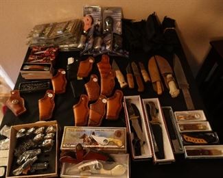 Collection of Knives and Holsters