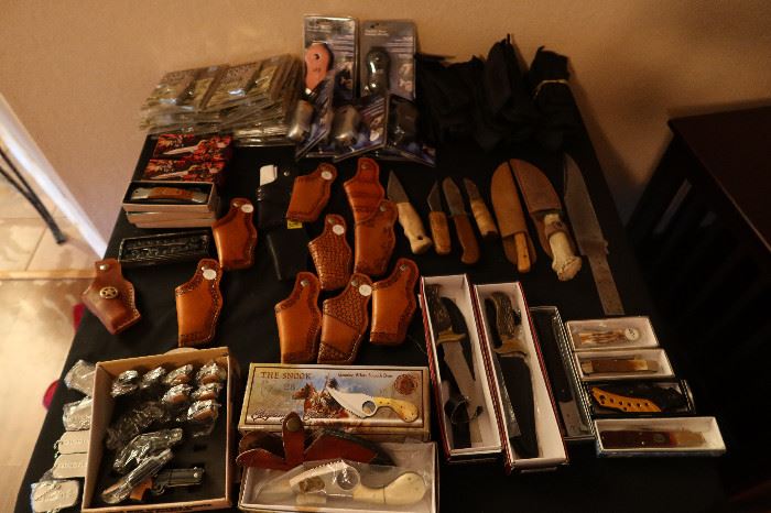Collection of Knives and Holsters