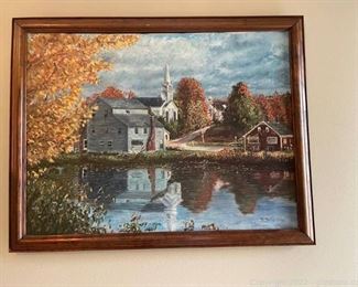Framed and Signed Oil Painting on Canvas