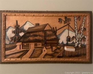 Hand Carved Wooden Artwork from Poland