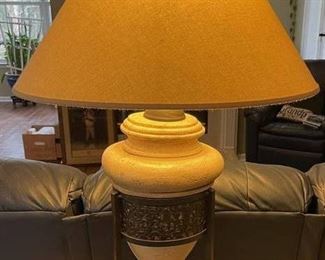Table Lamp with Metal Accents