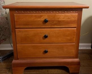Vaughan Furniture Carved Three Drawer Nightstand