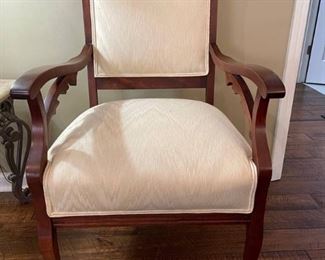 Victorian Upholstered Armchair On Casters