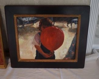 Original framed artwork by known artists including Duclaire and Michael Flohr