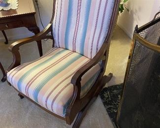 Antique upholstered Eastlake Rocker