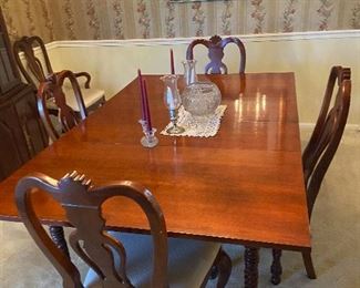 spindle leg fold down dining table