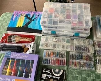 Lots of beads for jewelry making.