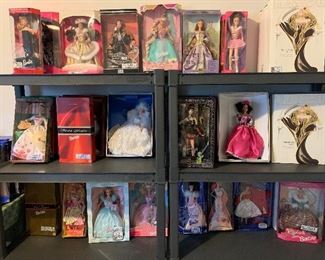 Large collection of Barbies