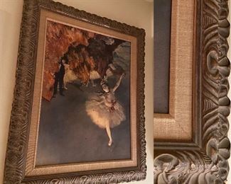 Vintage Framed Print of Ballerina on Board