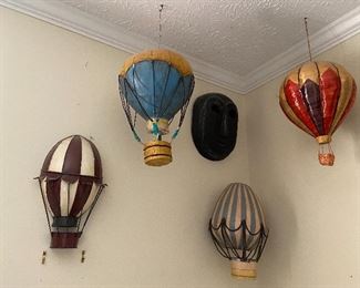Collection of Paper Mache Hot Air Balloons 