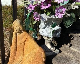 Concrete Lady Statue