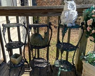 3 Iron triple shelf Plant Stands
