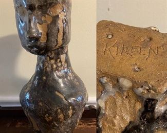 Handmade Signed Ceramic Bust Vase