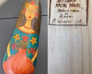 Ariesanias Madre Tierra
Hand Painted Wooden Mask/Lady