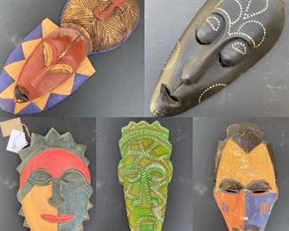 Collection of Painted Wooden Mask’s