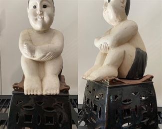 Wooden Carved Budha Boy