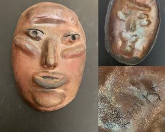 Signed Handmade Raku Mask