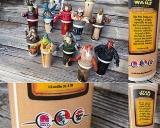 Set of 12 Star Wars Character Cups 1999 Tricon Global Restaurants Inc.
Lucas Film LTD & TM