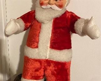 Vintage Plastic Face Santa