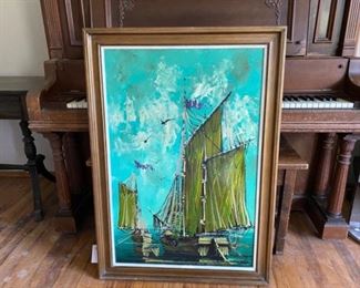 Vintage Wall Art. 30"wide x 42" h