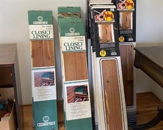Several Boxes of Cedar Closet Liner.