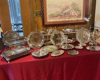 Silver plate serving pieces to choose from