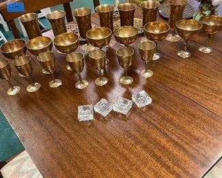 Vintage Brass goblets etc