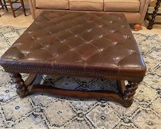 Leather-top lounge table