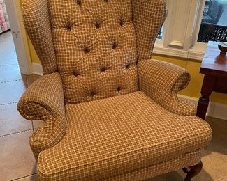 2 Antique high back chairs