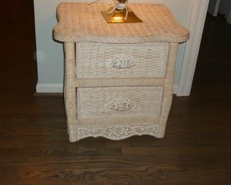 Wicker nightstand