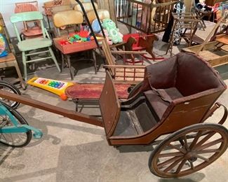 Antique Childs pull cart