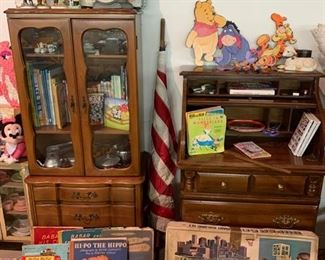 Vintage Childs Games, Hutch, Books and more