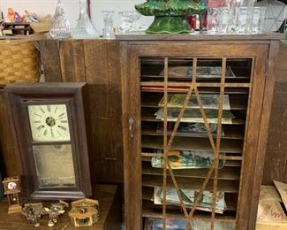 Antique Oak Sheet music cabinet