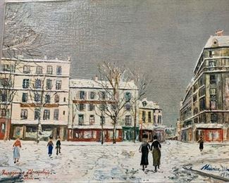 Art by Maurice Utrillo Small Orig 1934 