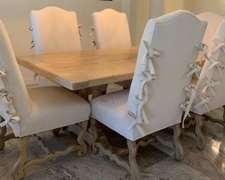 Chunky Dining Table w 6 Chairs (see next photo) 