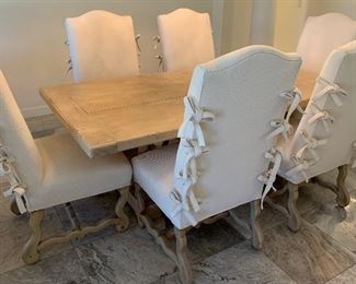 Chunky Dining Table w 6 Chairs (see next photo) 