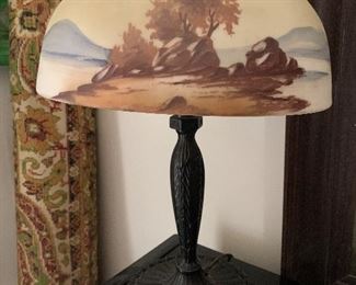 Beautiful Table Lamp with Hand Decorated Shade
