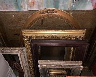 Antique Wooden and Gesso Picture Frames