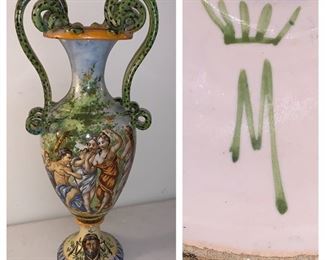 Hand Decorated Portuguese Urn