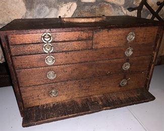 Old Wooden Machinist Tool Box